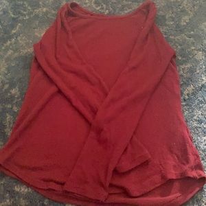 Burgundy long sleeve shirt